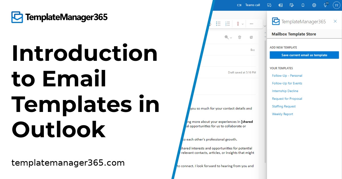 Introduction to Email Templates in Outlook